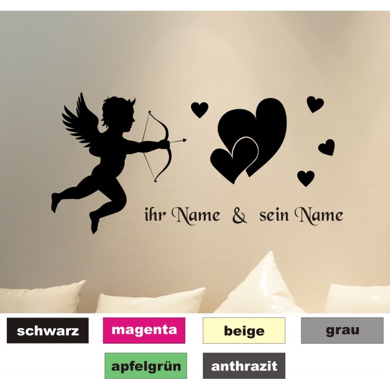 Wandtattoo Valentinstag Liebe Amor 02 Sprüche Wandaufkleber Wandbild Sticker