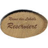 Tischschild Reserviert mit Namen 01 Holzschild Gravur Restaurant Reservierung