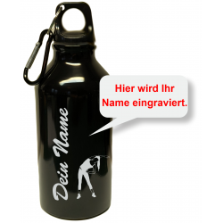 Trinkflasche Sport Fitness Yoga Wunschname Namen Geschenk Lasergravur aus Alu