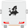 Europakarte Aufkleber Länderkarte Wohnmobil Wohnwagen Aufkleber Sticker 58 cm