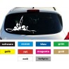 Windsurfer Surfer Auto Aufkleber Sticker Heckscheibe Grafik Größe 15 x 30 cm