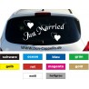Just Married Auto Aufkleber Sticker Heckscheibe 13 x 26 cm