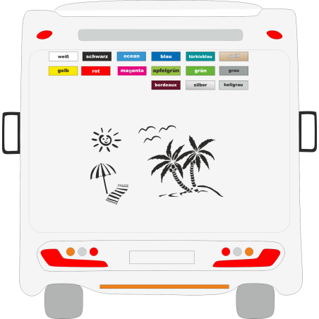 Aufkleber Beach Strand Urlaub Wohnmobil Wohnwagen Camping Reisen  Sticker 01