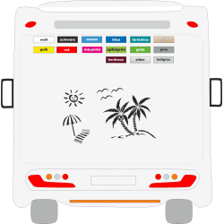 Aufkleber Beach Strand Urlaub Wohnmobil Wohnwagen Camping Reisen  Sticker 01