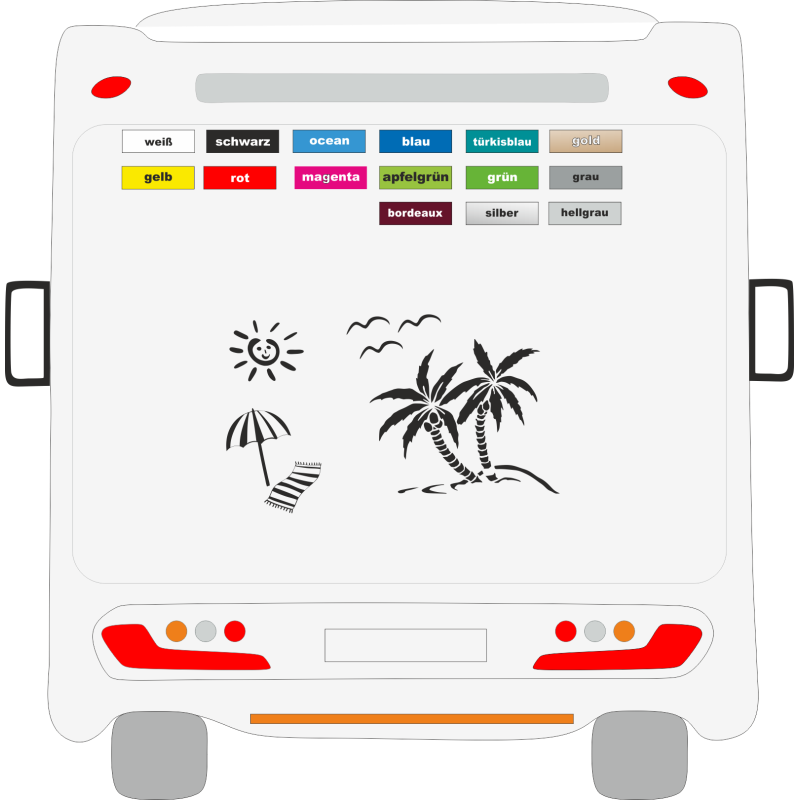 Aufkleber Beach Strand Urlaub Wohnmobil Wohnwagen Camping Reisen  Sticker 01