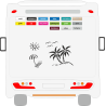 Aufkleber Beach Strand Urlaub Wohnmobil Wohnwagen Camping Reisen  Sticker 01