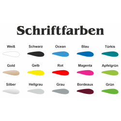 Schriftzug 4 Zeilen Autobeschriftung Text Aufkleber Werbung bis 60 cm Breite