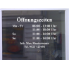 Öffnungszeiten Koch Schaufensterbeschriftung Aufkleber Werbung Laden Geschäft