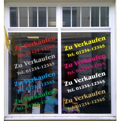 Zu Verkaufen Schaufensterbeschriftung Aufkleber Werbung Auto Laden