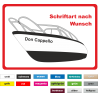 2 x Bootsname Beschriftung Wunschtext Logo Werbung für Boot Sportboot Schlauchboot