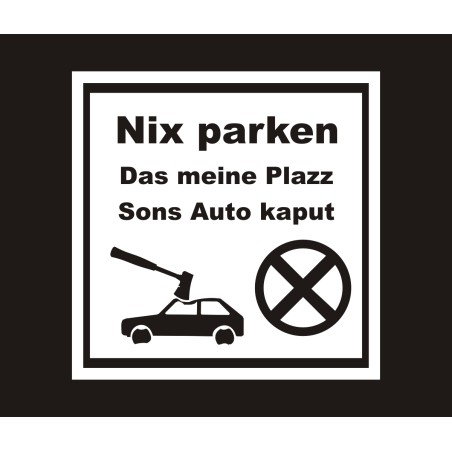 Privatparkplatz Parken verboten Parkverbot Fun Auto Schild 20x20 cm wetterfest