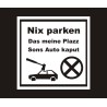 Privatparkplatz Parken verboten Parkverbot Fun Auto Schild 20x20 cm wetterfest