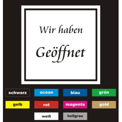 Wir haben Geöffnet Geschlossen Schild 20x20 cm wetterfestes PVC Laden Geschäft