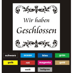 Wir haben Geöffnet Geschlossen Deluxe Schild 20x20 cm wetterfestes PVC Laden