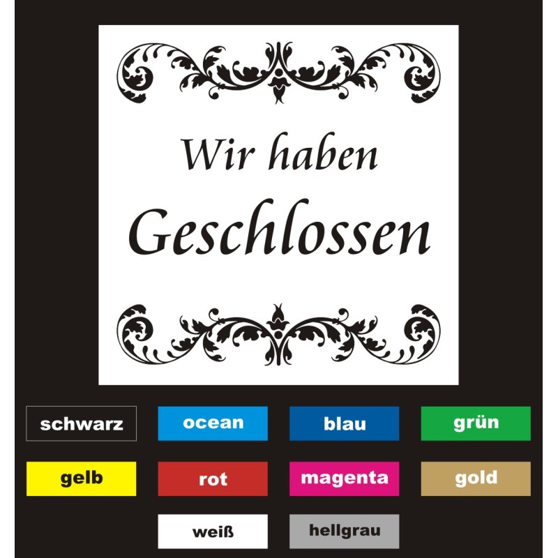 Wir haben Geöffnet Geschlossen Deluxe Schild 20x20 cm wetterfestes PVC Laden