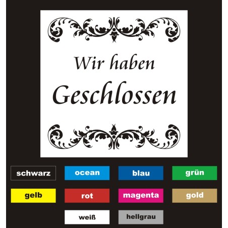 Wir haben Geöffnet Geschlossen Deluxe Schild 20x20 cm wetterfestes PVC Laden