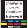 Wir haben Geöffnet Geschlossen Deluxe Schild 20x20 cm wetterfestes PVC Laden