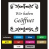 Wir haben Geöffnet Geschlossen Deluxe Schild 20x20 cm wetterfestes PVC Laden