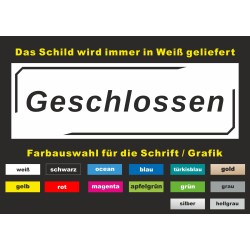 Geöffnet Geschlossen Schild Lungo 10 x 30 cm wetterfestes PVC Laden Geschäft