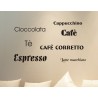 Wandtattoo Cafè Espresso Karte Wandaufkleber Wandsticker Deko Kaffee Restaurant